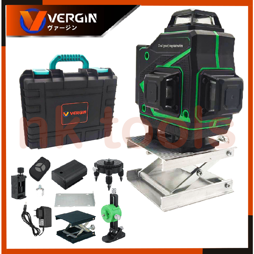 VERGIN ระดับน้ำเลเซอร์ 4D 16 เส้น 360 องศา รุ่น VG-16L (แสงสีเขียว ...