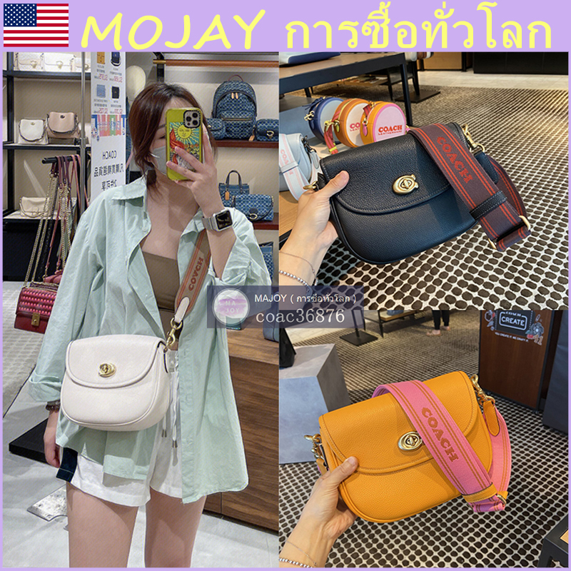 แท้ % /ปลอดภาษี COAC H Willow Saddle Bag กระเป๋าสะพายสตรี กระเป๋าอานวินเทจ ของขวัญผู้หญิง