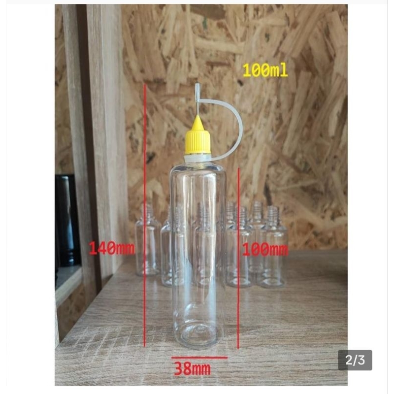 100ml ขวดใส หัวเข็ม ขวดน้ำมัน ขวดน้ำยา