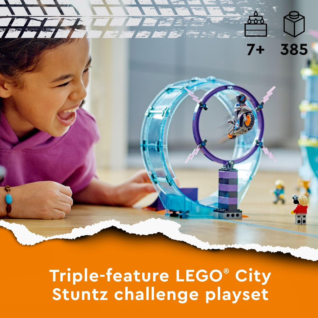 LEGO City 60361 Ultimate Stunt Riders Challenge Building Toy Set (385 ...