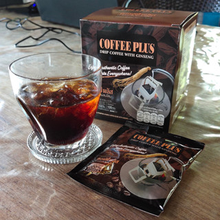 กาแฟดริปผสมโสม คอฟฟี่ (อราบิก้าบราซิล 70% อราบิก้าเอธิโอเปีย 29.5%)  Coffee Drip with Ginseng