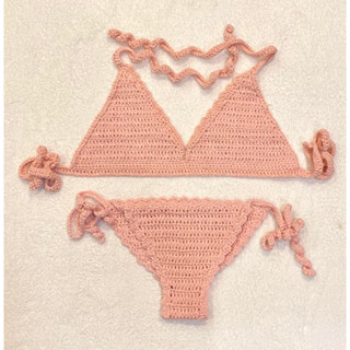 บิกินี่ บราถัก ชุดว่ายน้ำไหมพรม บิกินี่ไหมพรม bikini crochet