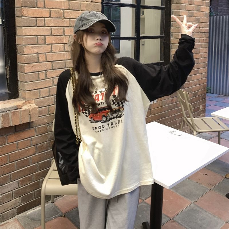 fashiongirl1688 เสื้อยืดเเขนยาว ลายสวงยๆน่ารักๆ เนื้อผ้าดี สวมใส่สบาย ใส่ได้ทั้งผู้ชานเเละผู้หญิง