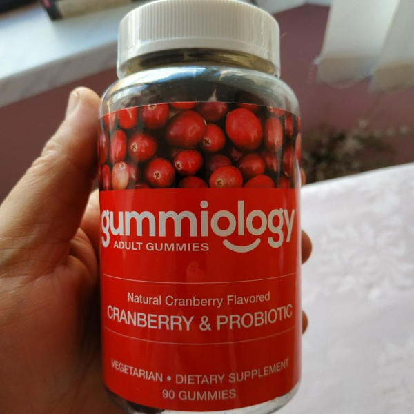 [พร้อมส่ง] นำเข้าจากอเมริกา ของแท้ 100% Gummiology, Cranberry & Probiotic Gummies, Cranberry, 90 Veg