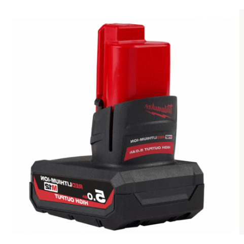 Milwaukee แบตเตอรี่ 12 โวลต์ 5.0 แอมป์อาว HIGH OUTPUT รหัส M12HB5 ของแท้พร้อมส่งโดยตัวแทนจำหน่าย