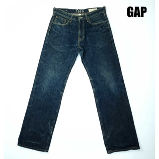 ยีนส์ Gap เอว 32 (ป้าย 31) ผ้าด้าน ผ้าลายสวย ขากระบอกใหญ่