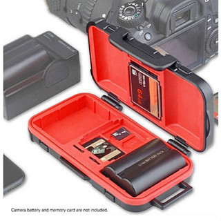 LENSGO D850 Waterproof Memory Card Case Battery Storage Box for 2 Camera Batteries 4 SD Cards 8 TF Cards 2 CF/XQD Cards