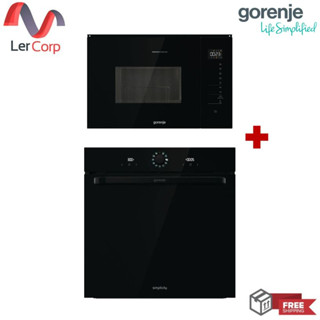 [0% 10 เดือน] (Gorenje) เตาอบไมโครเวฟ BMI251SG3BG + เตาอบระบบเดียว แบบติดตั้งฝัง BOS6737SYB