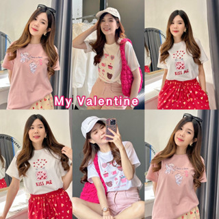 Jarikashop - เสื้อยืดลาย Valentine  ( งานป้าย.. Jarika ) ( จ103 )