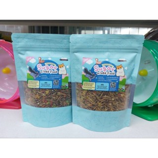 Sugar mixed food 100g. อาหารรวมสารอาหาร อาหารชูก้าร์ไกลเดอร์ กระรอก เเฮมสเตอร์