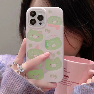 ✨สปอตสินค้า✨เคสไอโฟน 14 Pro Max 13 12 11 เคส for iPhone 11 น่ารัก ลูกหมู พกง่ายๆ การป้องกันการตก Case