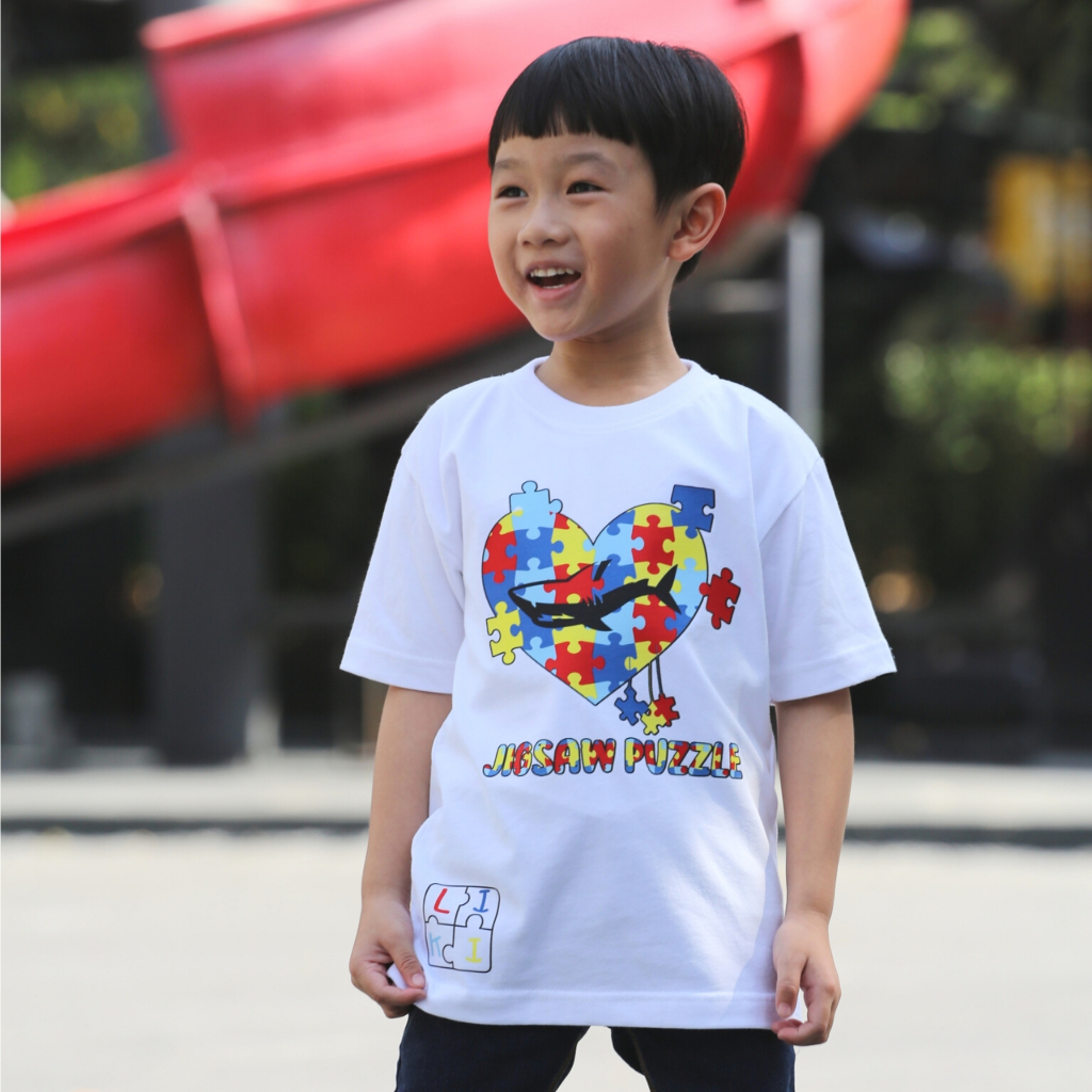 LIKI KIDS X JIGSAW PUZZLE... เสื้อยืดคอกลม เนื้อผ้า SuperSoft