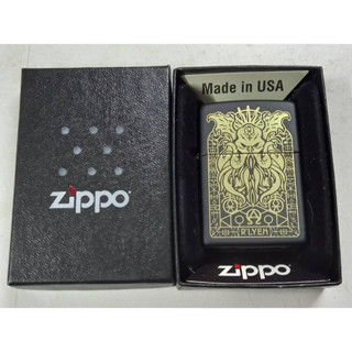 ZIPPO 29965  MONSTER DESIGN BLACK MATTE LASER ENGRAVE  ของใหม่  มาพร้อมกล่องตรงรุ่น  รับประกันของแท้