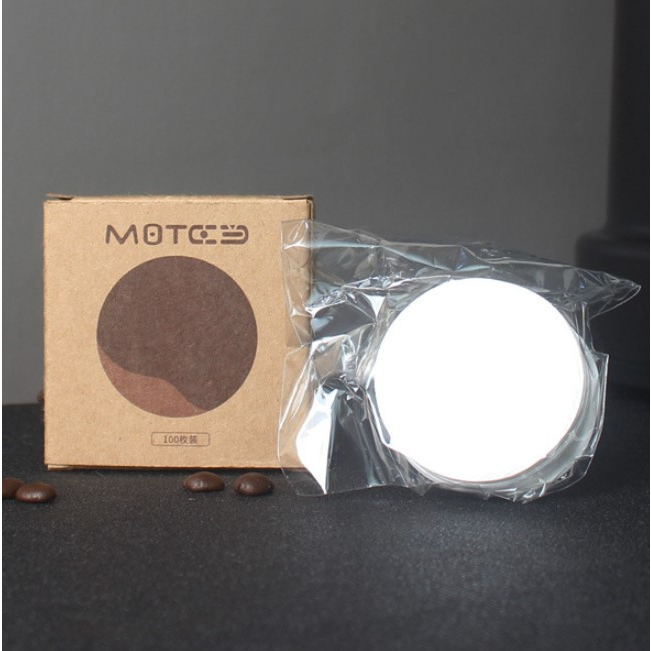 กระดาษกรองผงกาแฟขนาด 58 มม.จากตะแกรงด้ามชงกาแฟ บรรจุ 100 แผ่น รหัส 2394