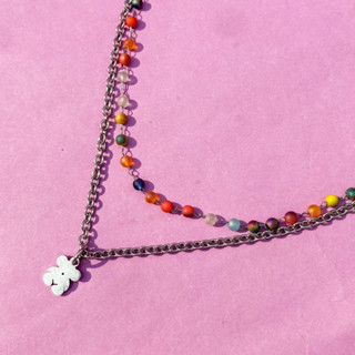 สร้อยเกาหลี More Than Piercing: Teddy Rainbow Necklace