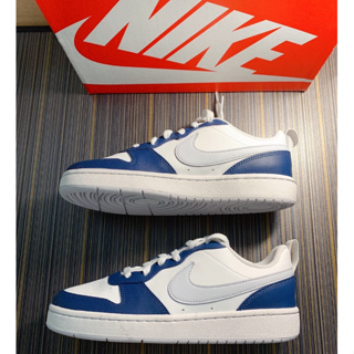 （ของแท้ 100 %）Nike Court Borough Low 2 (GS) สุดคลาสสิก ดูดซับแรงกระแทกและทนทานต่อการสึกหรอ