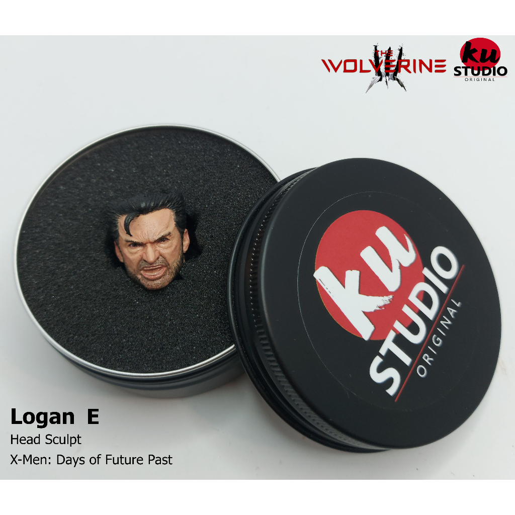 หัวเพ้นท์ Wolverine Logan Head Sculpt 1/12