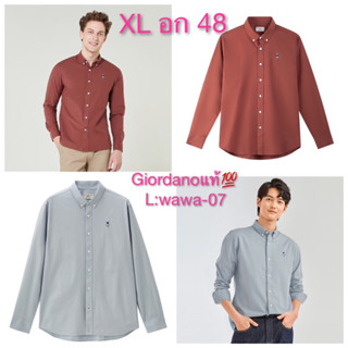 เสื้อเชิ๊ตผู้ชาย Giordano แบรนด์แท้ size XL อก 48 📌เช็คสต๊อกสินค้าทางข้อความก่อนสั่งซื้อ📌