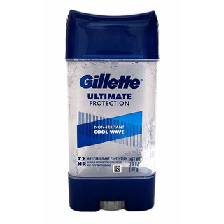 GILLETTE ULTIMATE PROTECTION COOL WAVE Antiperspirant Deodorant 107g เจลระงับกลิ่นกาย เย็นสดชื่น ไม่ระคายเคือง107กรัม