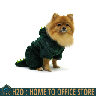 [พร้อมส่ง] Pet dinosaur costume ชุดสุนัขไดโนเสาร์สีเขียว (มี 3 ขนาด : Size S/Size M/Size L)