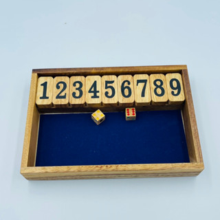 เกมไม้ปิดกล่อง(เล็ก) Shut the Box (S)เกมส์ไม้ ของเล่นไม้เสริมพัฒนาการ เกมฝึกสมอง เกมลูกเต๋าปริศนาไม้สำหรับเด็กและผู้ใหญ่