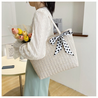 กระเป๋าสาน กระเป๋าสะพายข้างใบใหญ่ๆ พร้อมส่ง 👜👜