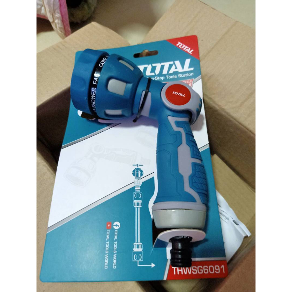 Total ปืนฉีดน้ำ ปรับได้ 9 รูปแบบ รุ่น THWSG6091 ( Plastic Trigger Nozzle ) หัวฉีดน้ำ หัวรดน้ำ หัวฝักบัว - รูปที่ 4