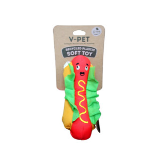 V-PET Eco-Friendly Hotdog Plush Dog Toy