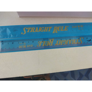 ไม้บรรทัดพลาสติกซองฟ้า 12 นิ้ว Straight Rule Size No.10  บรรจุ 1 อัน