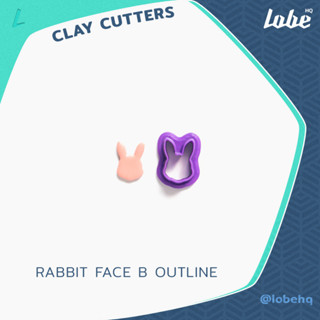 Rabbit Face Outline B Clay Cutter/ Plastic Polymer Cutter/ Clay Tools/ พิมพ์กดดินโพลิเมอร์ทำต่างหูรูปทรงกรอบหน้ากระต่าย