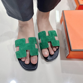 รองเท้าแตะ HERMES SANDAL leather มาเเล้ว   series code ทุกคู่  งานออริโรงงานสวย