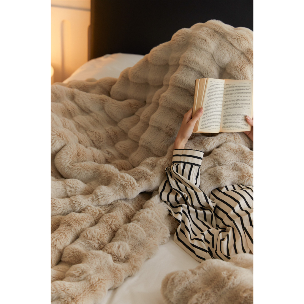 WB11/WB12 - Toscana Fur Fabric Blanket ผ้าห่มทัสคาน่าสไตล์อิตาลี่ ขนาด 160*200 ซม.
