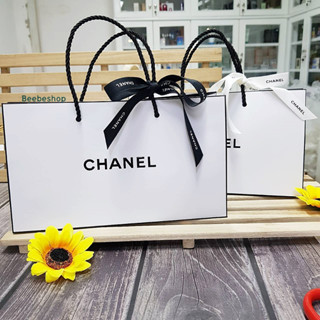 ถุงกระดาษ CHANEL พร้อมโบว์ ถุงของขวัญ แท้จากช็อปจ้าา