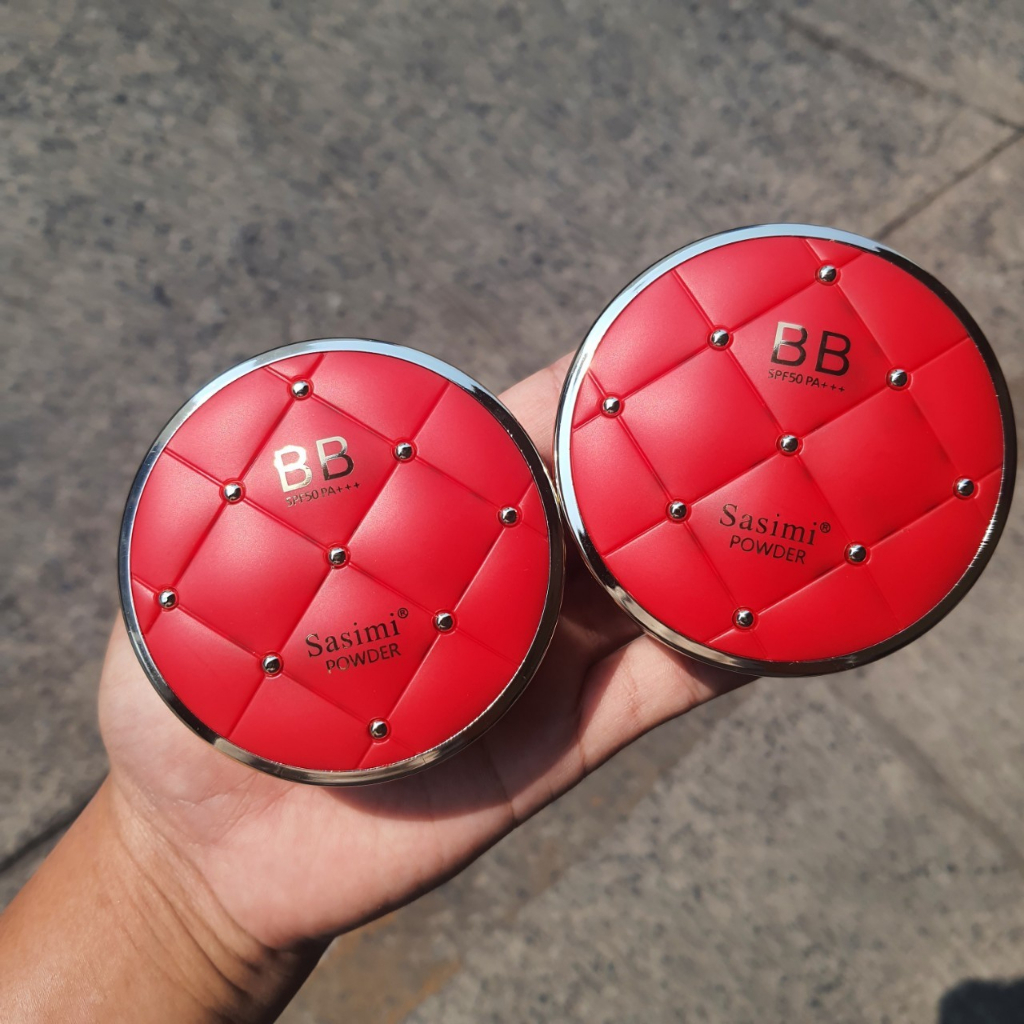 แป้งพัฟ Sasimi BB Powder ตลับ 2 ชั้น มีกันแดด และผสมรองพื้น S955