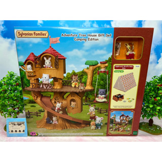 Sylvanian Adventure Tree House Gift Set Camping Edition Giraffe ซิลวาเนียน บ้าน ต้นไม้ มีเต็นท์ กิ๊ฟเซ็ท เบบี้ ยีราฟ