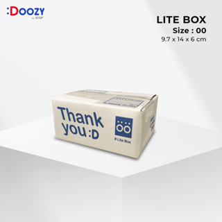 Lite Box กล่องไปรษณีย์ ขนาด 00 (9.7x14x6 ซม.)  แพ็ค 20 ใบ กล่องพัสดุ กล่องฝาชน Doozy Pack ถูกที่สุด!