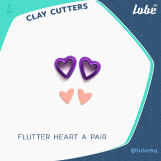 Flutter Heart Shape A Cutter/ Clay Cutter Tools/ Clay Earring Cutter/ Plastic Polymer Cutter/ พิมพ์กดดินรูปทรงหัวใจ