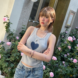 xassy bkk - HEART DENIM tank top