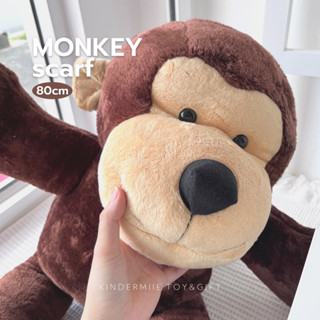 Monkey x Scarf🐵シ | ตุ๊กตาลิงเท้าโต ขนนุ่มนิ่มมาก คุณภาพเกรดขึ้นห้าง