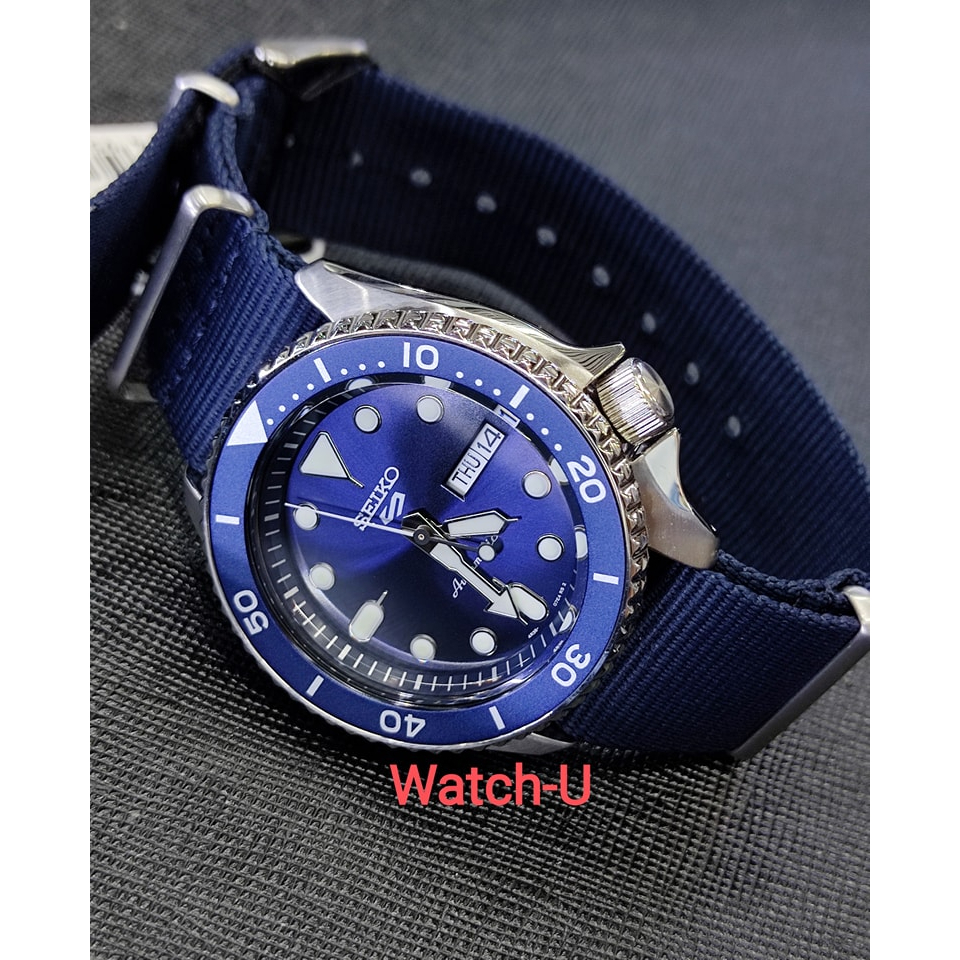 นาฬิกา SEIKO 5 SPORTS AUTOMATIC SRPD51 สายผ้านาโต้สีน้ำเงิน รุ่น SRPD51K2