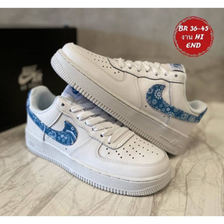 Nike Air Force 1 Low Paisley (size36-45) White Blue