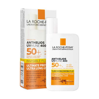 La-roche - Posay Anthelios UVmune 400 Invisible Fluid SPF50+ 50ml กันแดดเนื้อฟลููอิดบางเบา ไม่เหนอะหนะ จากลาโรช โพเซย์