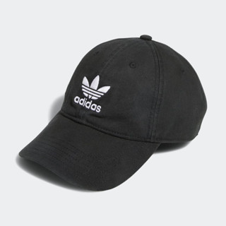 adidas Relaxed Strap-Back Hat - Black | Mens &amp; Originals หมวกแบรนด์ adidas มือ1 ของแท้💯