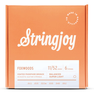 Stringjoy Foxwoods - the best long life - coated acoustic strings 11/52 สายกีต้าร์โปร่งเคลือบ