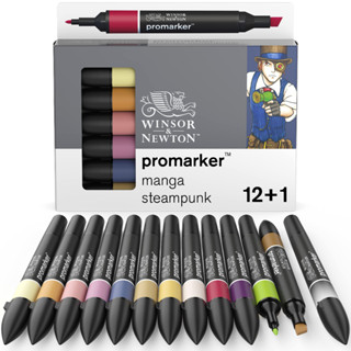 Promarker 12+1 Manga Steampunk มาร์คเกอร์ Winsor &amp; Newton