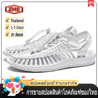 ZHE【จัดส่งในไทย 1-3 วันได้รับ】【ถูกที่สุด】 35-40 หลา sd31รองเท้ารัดส้น ชาย หญิง เชือกถักสาน รองเท้าเดินป่า
