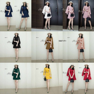 Dress ชุดเดรสดีไซน์เก๋ ลุกworking woman TT5987