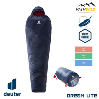 ถุงนอนทรงมัมมี่ DEUTER DREAM LITE แนะนำเป็นถุงนอนใบแรกของนักเดินทาง นอนสบายในอุณหภูมิ 13°C เหมาะสำหรับเดินป่า เทรคกิ้ง