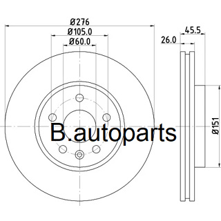 จานเบรคหน้า CHEVROLET CRUZE J300 J305 J308 1.6 1.8 2008-2018 RUNSTOP /คู่