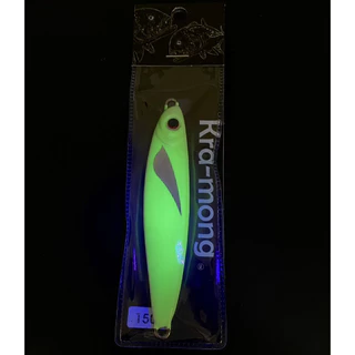 A-013 เหยื่อจิ๊กสีเขียวเรืองแสง Glow Green Hologram Jig 30g-150g งานทะเล